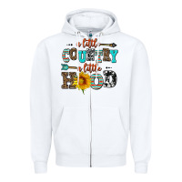 White a little country a little hood Zipper Hoodie - AdoDesignShop