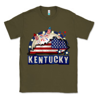 Army Green Kentucky 4th of July Classic Tee - CowGirlArtShop