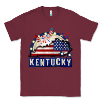 Burgundy Kentucky 4th of July Classic Tee - CowGirlArtShop