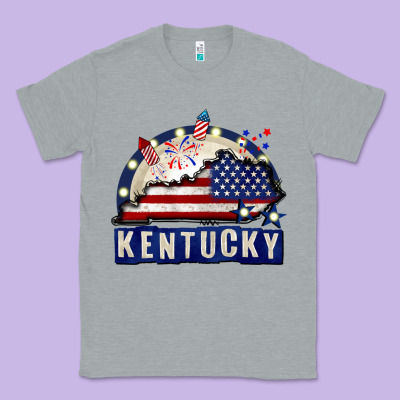 Kentucky 4th Of July Classic Tee Designed By Cowgirlartshop