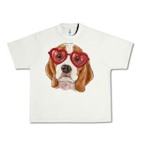 Pistachio beagle with love glasses Urban Heavy Tee - RanaPortraitStore