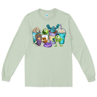 Matcha cartoon characters coffee cups Long Sleeve Tee - Zillion Design Studio
