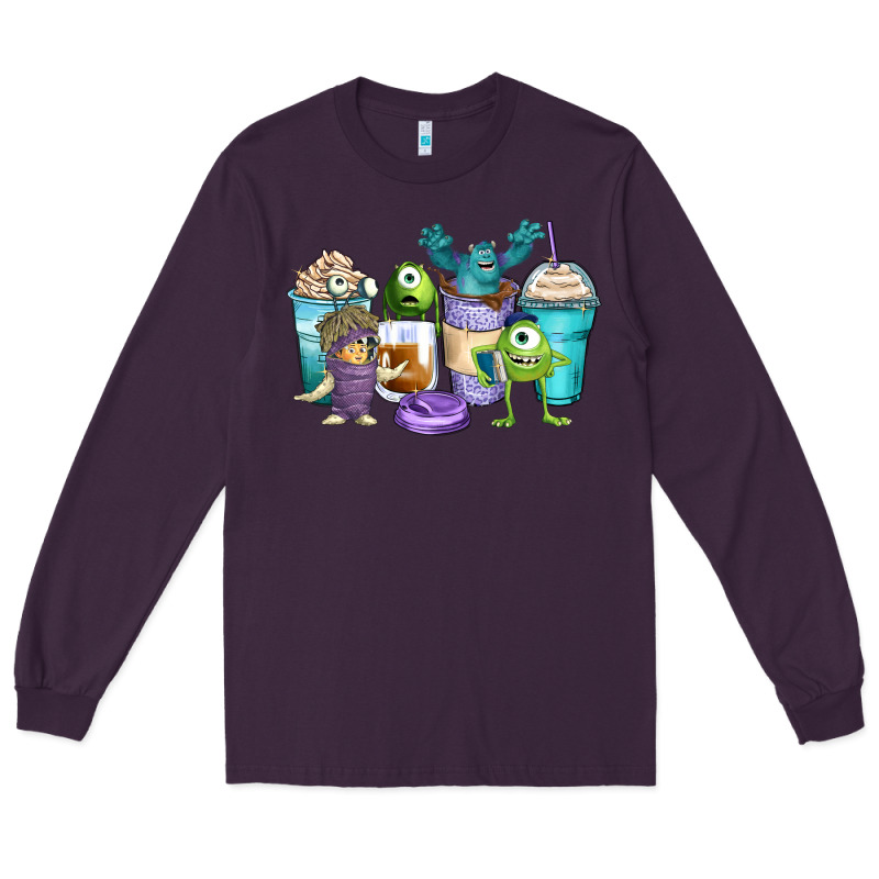 Cartoon Characters Coffee Cups Long Sleeve Tee by Zillion Design Studio | Teevron