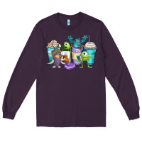 Plum cartoon characters coffee cups Long Sleeve Tee - Zillion Design Studio