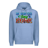 Colony Blue in winter stay home with gloves Premium Hoodie - AdoDesignShop