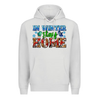 Dove Grey in winter stay home with gloves Premium Hoodie - AdoDesignShop