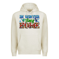 Oatmeal Heather in winter stay home with gloves Premium Hoodie - AdoDesignShop
