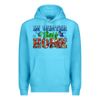 Ocean Blue in winter stay home with gloves Premium Hoodie - AdoDesignShop