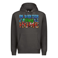 Smoke in winter stay home with gloves Premium Hoodie - AdoDesignShop