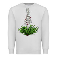 Dove Grey Yucca Flower IIIustrations Premium Sweatshirt - LillyAllenDesigns