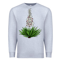 Heather Grey Yucca Flower IIIustrations Premium Sweatshirt - LillyAllenDesigns