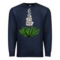 Navy Yucca Flower IIIustrations Premium Sweatshirt - LillyAllenDesigns