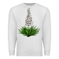 Oatmeal Heather Yucca Flower IIIustrations Premium Sweatshirt - LillyAllenDesigns