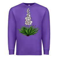 Purple Yucca Flower IIIustrations Premium Sweatshirt - LillyAllenDesigns