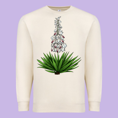 Yucca Flower Iiiustrations Premium Sweatshirt Designed By Lillyallendesigns