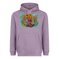 Lavender cowboy boots sunflower Heavyweight Hoodie - AdoDesignShop