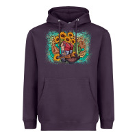 Cowboy Boots Sunflower Heavyweight Hoodie | Teevron