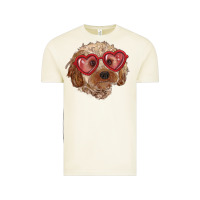 Vintage Arctic toy poodle with love glasses Vintage Tee - RanaPortraitStore