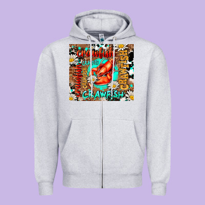 Western Crawfish Zipper Hoodie Designed By Adodesignshop