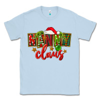 Dusty Blue Christmas nanny claus Classic Tee - FaDigitalArtStudio