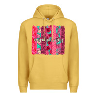 Antique Gold valentines day brushstroke background brushstroke Premium Hoodie - NancyCooperArtShop