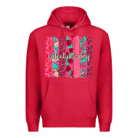 Cardinal valentines day brushstroke background brushstroke Premium Hoodie - NancyCooperArtShop
