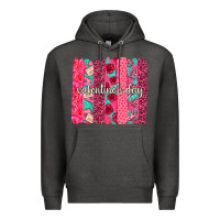 Charcoal Heather valentines day brushstroke background brushstroke Premium Hoodie - NancyCooperArtShop