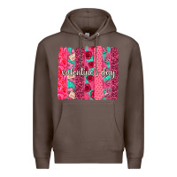 Coffee valentines day brushstroke background brushstroke Premium Hoodie - NancyCooperArtShop