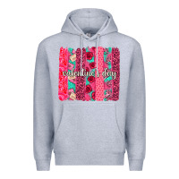 Heather Grey valentines day brushstroke background brushstroke Premium Hoodie - NancyCooperArtShop