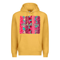 Mustard valentines day brushstroke background brushstroke Premium Hoodie - NancyCooperArtShop