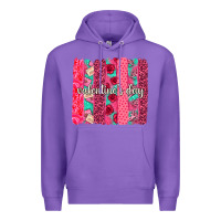 Purple valentines day brushstroke background brushstroke Premium Hoodie - NancyCooperArtShop