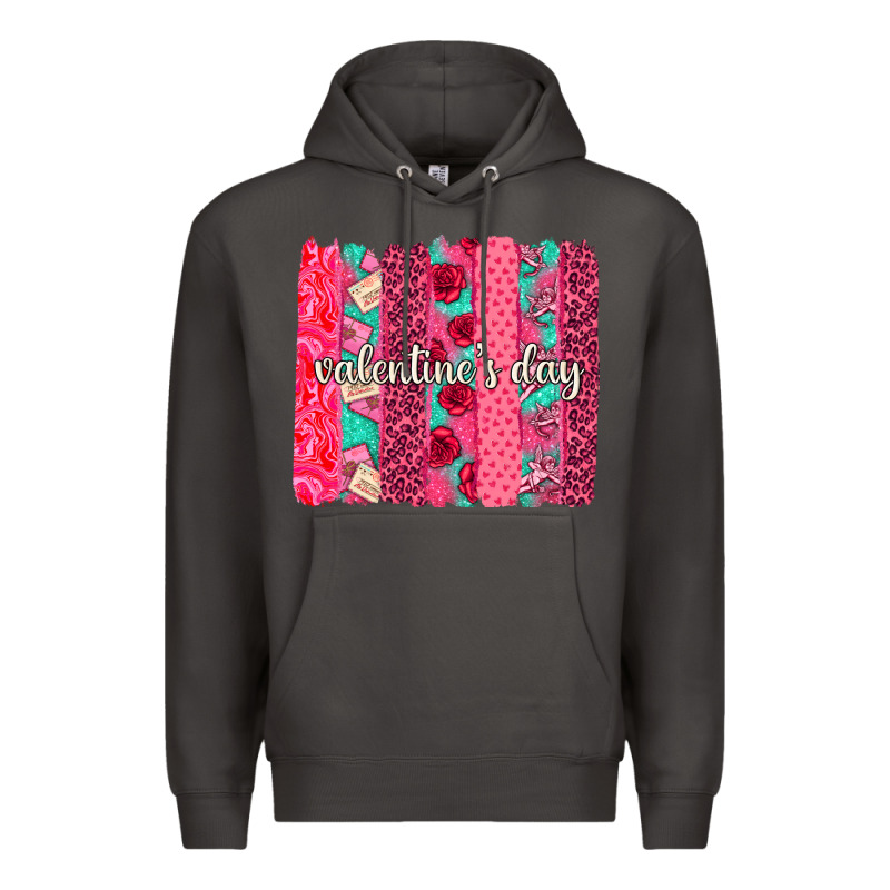 Valentines Day Brushstroke Background Brushstroke Premium Hoodie by NancyCooperArtShop | Teevron