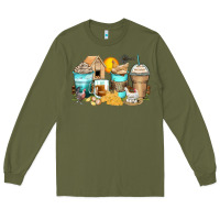 Army Green chicken coffee cups Long Sleeve Tee - Zillion Design Studio