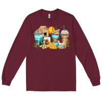 Burgundy chicken coffee cups Long Sleeve Tee - Zillion Design Studio