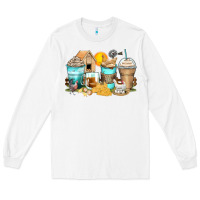 White chicken coffee cups Long Sleeve Tee - Zillion Design Studio