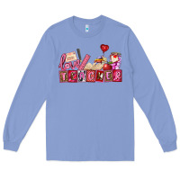 Colony Blue valentines day teacher Long Sleeve Tee - AdoDesignShop