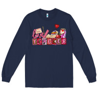 Navy valentines day teacher Long Sleeve Tee - AdoDesignShop