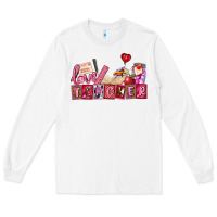 White valentines day teacher Long Sleeve Tee - AdoDesignShop