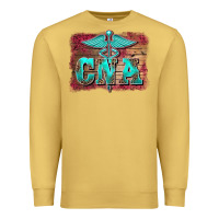Antique Gold western nurse certified nurse  assistant medilcal symbol  background Premium Sweatshirt - BarkalooDesign