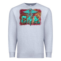 Heather Grey western nurse certified nurse  assistant medilcal symbol  background Premium Sweatshirt - BarkalooDesign