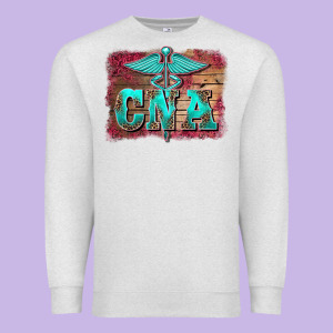 Western Nurse Certified Nurse  Assistant Medilcal Symbol  Background Premium Sweatshirt Designed By Barkaloodesign