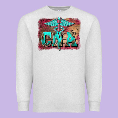 Western Nurse Certified Nurse  Assistant Medilcal Symbol  Background Premium Sweatshirt Designed By Barkaloodesign