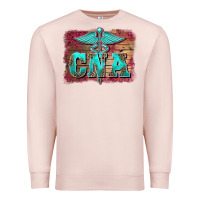 Pale Pink western nurse certified nurse  assistant medilcal symbol  background Premium Sweatshirt - BarkalooDesign