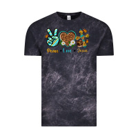 Cloud Black peace love jesus Vintage Tee - texasbilliewilder