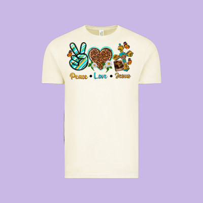 Vintage Tee peace love jesus