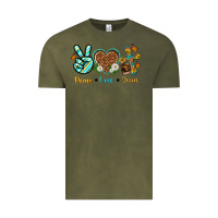 Vintage Olive peace love jesus Vintage Tee - texasbilliewilder