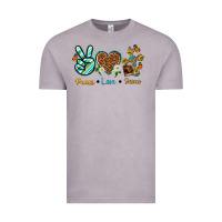 Vintage Zinc peace love jesus Vintage Tee - texasbilliewilder