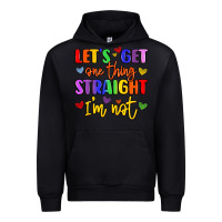 Black celebrate pride with colorful text Urban Hoodie - LillyAllenDesigns