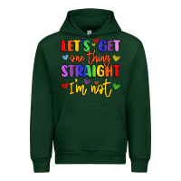 Forest Green celebrate pride with colorful text Urban Hoodie - LillyAllenDesigns