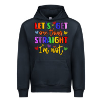Navy celebrate pride with colorful text Urban Hoodie - LillyAllenDesigns